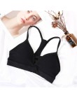 Kobiety biustonosze bluzka bawełniana Bralette seksowna bielizna moda Hollow biustonosz wyściełane bez pleców biustonosz bez fis