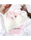 Kobiety biustonosze bluzka bawełniana Bralette seksowna bielizna moda Hollow biustonosz wyściełane bez pleców biustonosz bez fis