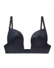 Letnia bielizna dla kobiet podnieś Sexy Bralette Low-cut bez pleców biustonosz push Up bez podszewki tube najlepsza bielizna pre
