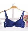 Kobiety usztywniane biustonosze dla pani koronkowa seksowna bielizna biustonosz seksowna kwiecisty biustonosz koronkowy Bralette