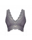 Bralette S-3XL Plus rozmiar przezroczysta koronka topy biustonoszowe 2019 kobiety seksowna bielizna koronkowa głębokie V Bralett
