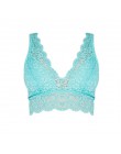 Bralette S-3XL Plus rozmiar przezroczysta koronka topy biustonoszowe 2019 kobiety seksowna bielizna koronkowa głębokie V Bralett