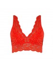 Bralette S-3XL Plus rozmiar przezroczysta koronka topy biustonoszowe 2019 kobiety seksowna bielizna koronkowa głębokie V Bralett