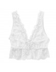 Bralette S-3XL Plus rozmiar przezroczysta koronka topy biustonoszowe 2019 kobiety seksowna bielizna koronkowa głębokie V Bralett