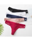 3 sztuk/partia damskie bawełniane stringi stringi majtki String bielizna kobiety figi Sexy bielizna spodnie intymne panie list L