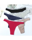 3 sztuk/partia damskie bawełniane stringi stringi majtki String bielizna kobiety figi Sexy bielizna spodnie intymne panie list L
