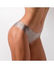 Bezszwowe majtki damskie figi nylonowe ultra-cienkie stringi stringi niski wzrost bielizna lodowy jedwab majtki Lady bielizna Pl