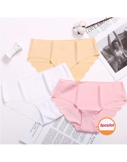 3 sztuk/partia majtki bezszwowe zestaw bielizna kobiet komfort Intimates moda kobiet niski wzrost majtki 6 kolory bielizna Drop 
