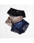 UUG Sexy kobiety koronkowa bielizna boczna bezszwowe oddychające Hollow figi jednolity kolor kobieta Nylon niski wzrost bielizna