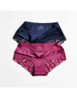 UUG Sexy kobiety koronkowa bielizna boczna bezszwowe oddychające Hollow figi jednolity kolor kobieta Nylon niski wzrost bielizna