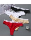 Seksowne stringi damskie bawełniane majtki moda list stringi kobiety bielizna majtki bielizna damska figi damskie majtki M-XL