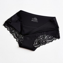 UUG Sexy kobiety koronkowa bielizna boczna bezszwowe oddychające Hollow figi jednolity kolor kobieta Nylon niski wzrost bielizna