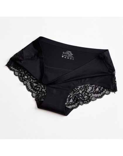 UUG Sexy kobiety koronkowa bielizna boczna bezszwowe oddychające Hollow figi jednolity kolor kobieta Nylon niski wzrost bielizna