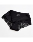 UUG Sexy kobiety koronkowa bielizna boczna bezszwowe oddychające Hollow figi jednolity kolor kobieta Nylon niski wzrost bielizna