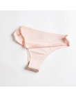 Bezszwowe majtki damskie figi nylonowe ultra-cienkie stringi stringi niski wzrost bielizna lodowy jedwab majtki Lady bielizna Pl