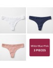 3 sztuk/partia damskie bawełniane stringi stringi majtki String bielizna kobiety figi Sexy bielizna spodnie intymne panie list L