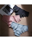 M-XL majtki damskie 3 sztuk/zestaw bawełna Solid Color Girl figi Sexy bielizna damska bielizna damska kalesony kobiety Intimate 