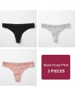3 sztuk/partia damskie bawełniane stringi stringi majtki String bielizna kobiety figi Sexy bielizna spodnie intymne panie list L