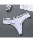 Seksowne stringi damskie bawełniane majtki moda list stringi kobiety bielizna majtki bielizna damska figi damskie majtki M-XL