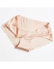 UUG Sexy kobiety koronkowa bielizna boczna bezszwowe oddychające Hollow figi jednolity kolor kobieta Nylon niski wzrost bielizna