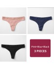 3 sztuk/partia damskie bawełniane stringi stringi majtki String bielizna kobiety figi Sexy bielizna spodnie intymne panie list L