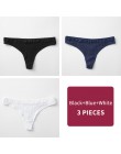 3 sztuk/partia damskie bawełniane stringi stringi majtki String bielizna kobiety figi Sexy bielizna spodnie intymne panie list L