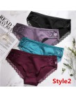 3 sztuk/zestaw bawełniana bielizna majtki damskie komfort kalesony kwiatowy koronki figi dla kobiety Sexy Low-Rise majtki Intima