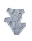 Majtki bawełniane 3 sztuk/partia stałe majtki damskie komfortowa bielizna przyjazne dla skóry figi dla kobiet Sexy Low-Rise majt