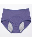 Szczelna majtki menstruacyjne spodnie fizjologiczne kobiety bielizna okres bawełna wodoodporne figi Plus rozmiar bielizna damska