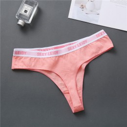 Seksowne stringi damskie bawełniane majtki moda list stringi kobiety bielizna majtki bielizna damska figi damskie majtki M-XL