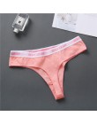 Seksowne stringi damskie bawełniane majtki moda list stringi kobiety bielizna majtki bielizna damska figi damskie majtki M-XL
