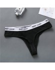 Seksowne stringi damskie bawełniane majtki moda list stringi kobiety bielizna majtki bielizna damska figi damskie majtki M-XL
