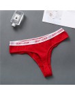 Seksowne stringi damskie bawełniane majtki moda list stringi kobiety bielizna majtki bielizna damska figi damskie majtki M-XL