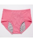 Szczelna majtki menstruacyjne spodnie fizjologiczne kobiety bielizna okres bawełna wodoodporne figi Plus rozmiar bielizna damska