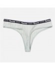 Seksowne stringi damskie bawełniane majtki moda list stringi kobiety bielizna majtki bielizna damska figi damskie majtki M-XL