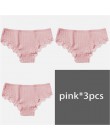M-XL majtki damskie 3 sztuk/zestaw bawełna Solid Color Girl figi Sexy bielizna damska bielizna damska kalesony kobiety Intimate 