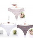 Moda tłoczone stringi bawełniane majtki dla kobiet bielizna seksowna bielizna kobiece kalesony 3D paski bawełniane stringi majtk