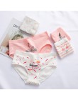 4 sztuk bawełna flamingi figi damskie kalesony bawełniane majtki bielizna-majtki dla kobiety moda śliczne sexy komfort przytulny