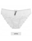 8 kolorów Sexy majtki koronkowe miękkie oddychające majtki damskie bielizna damska majtki przejrzyste kuszące Low-Rise bawełnian