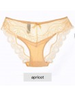 8 kolorów Sexy majtki koronkowe miękkie oddychające majtki damskie bielizna damska majtki przejrzyste kuszące Low-Rise bawełnian