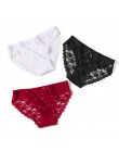 Sexy kobiety majtki koronkowe majtki dla kobiet moda łuk kwiatowy majtki bielizna dla dziewcząt duży rozmiar XL w niskiej zabudo