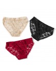 Sexy kobiety majtki koronkowe majtki dla kobiet moda łuk kwiatowy majtki bielizna dla dziewcząt duży rozmiar XL w niskiej zabudo