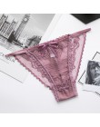Kobieta majtki nowy 2019 wygodne łuk bawełna poliester koronki Sexy stringi dziewczyna bielizna jednolity kolor przezroczysty wy