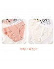 Bawełniane majtki serce dla kobiet 1Pc jednokolorowe kalesony oddychające majtki modna bielizna Sexy kobiece majtki New Arrival 