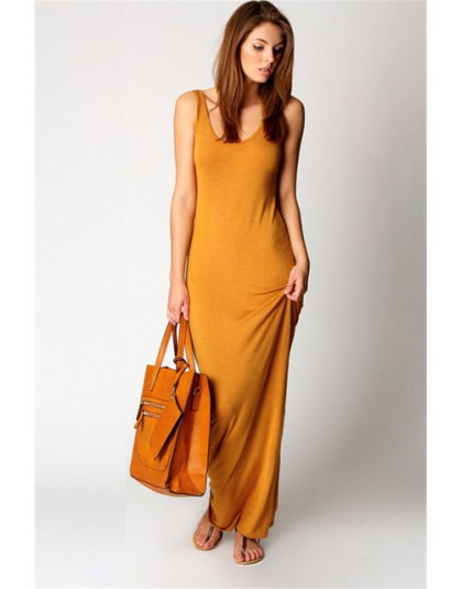 2019 eleganckie kobiety Sexy sukienka O-Neck bez rękawów Slim Maxi sukienka wysoka rozciągliwość Tank szata wiosna lato cienka, 