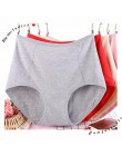 3 sztuk/partia Big Size XL-6XL Sexy wysokiej talii kobiet bawełniane stałe majtki oddychające majtki bielizna majtki