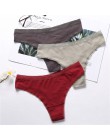 3 sztuk/partia damskie bawełniane stringi stringi majteczki stringi bielizna damska figi Sexy bielizna spodnie intymne panie lis