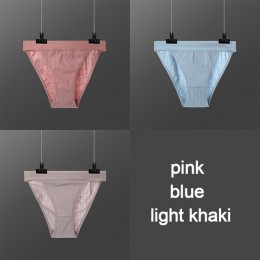 3 sztuk/zestaw kobiet bawełniane majtki kalesony Sexy bielizna damska niskiej talii majtki kobieta bielizna jednolity kolor majt