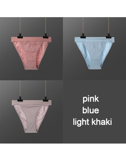 3 sztuk/zestaw kobiet bawełniane majtki kalesony Sexy bielizna damska niskiej talii majtki kobieta bielizna jednolity kolor majt