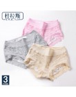 DULASI szczelna majtki menstruacyjne spodnie fizjologiczne bielizna damska komfort bawełna koronkowa Solid Color Mid Rise figi 9
